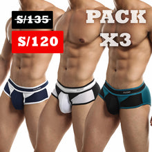 Cargar imagen en el visor de la galería, MESH POUCH BRIEF PAQUETE X3UNIDADES